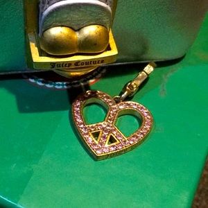 Juicy Couture charm pink pavé peace heart
